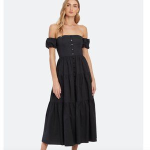 STAUD Clothing Elio Dress in Black - NWT